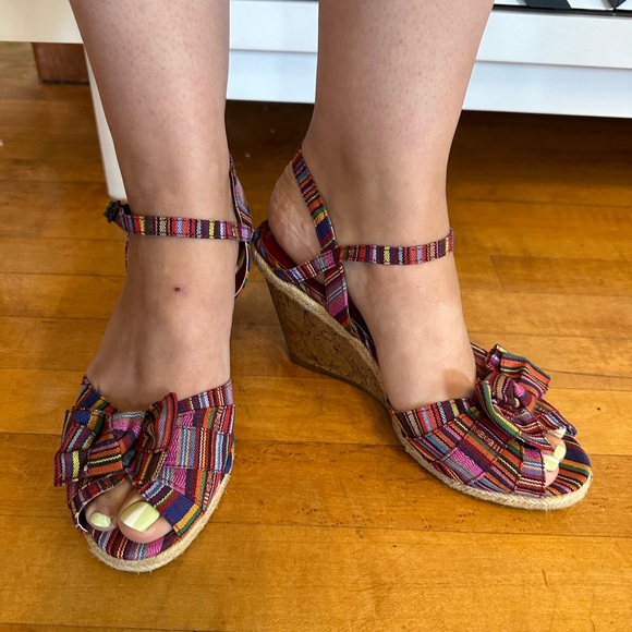 Merona Striped Tribal Print Wedge Sandals - Picture 3 of 8